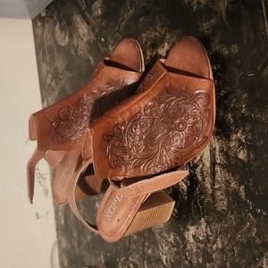 Roper brown tooled heels brand new